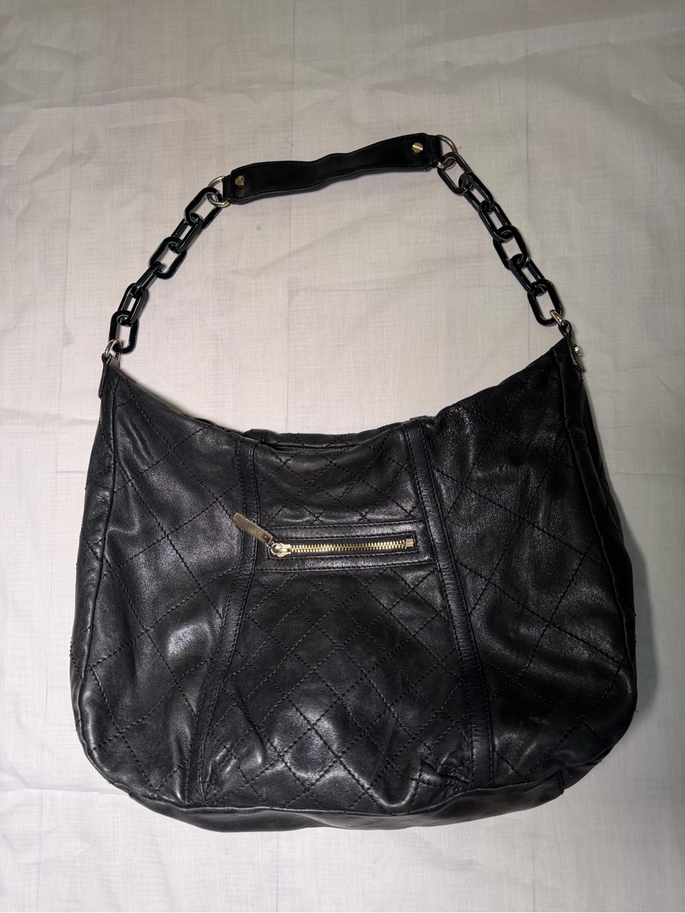Tory Burch Black Quilted Leather Shoulder Bag
